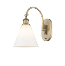 Innovations Lighting 918-1W-BB-GBC-81 - Berkshire Glass - 1 Light - 8 inch - Brushed Brass - Sconce
