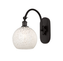 Innovations Lighting 918-1W-OB-G1216-8WM - White Mouchette - 1 Light - 8 inch - Oil Rubbed Bronze - Sconce