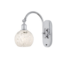 Innovations Lighting 918-1W-PC-G1216-6WM - White Mouchette - 1 Light - 6 inch - Polished Chrome - Sconce