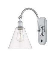 Innovations Lighting 918-1W-PC-GBC-82 - Berkshire Glass - 1 Light - 8 inch - Polished Chrome - Sconce