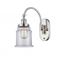 Innovations Lighting 918-1W-PN-G182 - Canton - 1 Light - 7 inch - Polished Nickel - Sconce