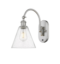 Innovations Lighting 918-1W-SN-GBC-84 - Berkshire Glass - 1 Light - 8 inch - Brushed Satin Nickel - Sconce