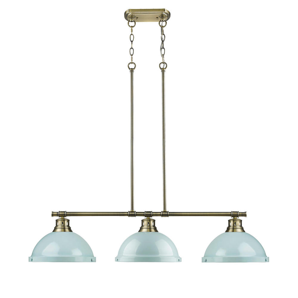 Duncan 1-Light Pendant with Chain in Rubbed Bronze with Matte Black