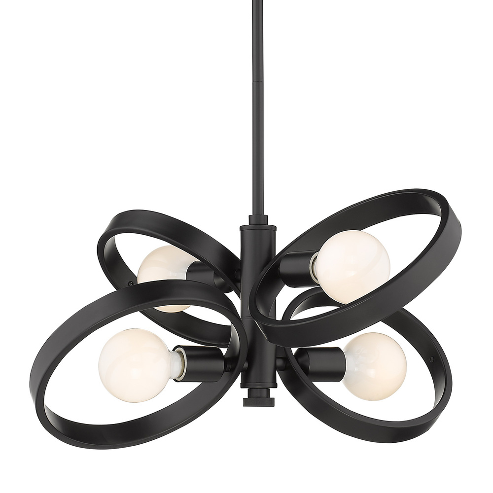 Sloane 4-Light Chandelier in Black