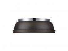 Golden 3602-14 CH-RBZ - Duncan 3-Light Bath Vanity in Chrome with Rubbed Bronze