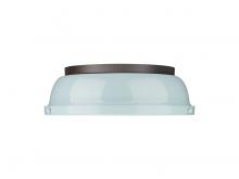 Golden 3602-14 RBZ-SF - Duncan 4-Light Bath Vanity in Aged Brass with Clear Glass