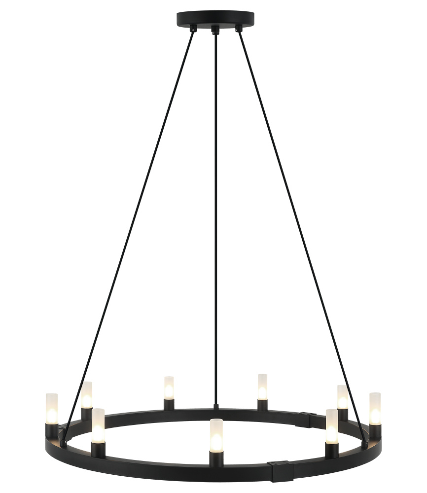 Cascadian Matte Black Chandelier