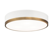 Matteo Lighting M14303WHAG - Trydor White and Aged Gold Brass Ceiling Mount