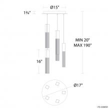 Modern Forms US Online PD-30805R-BK - Cinema Multilight Pendant Light