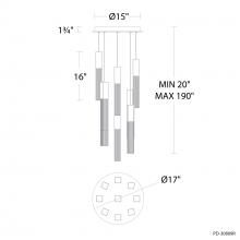 Modern Forms US Online PD-30809R-BK - Cinema Multilight Pendant Light