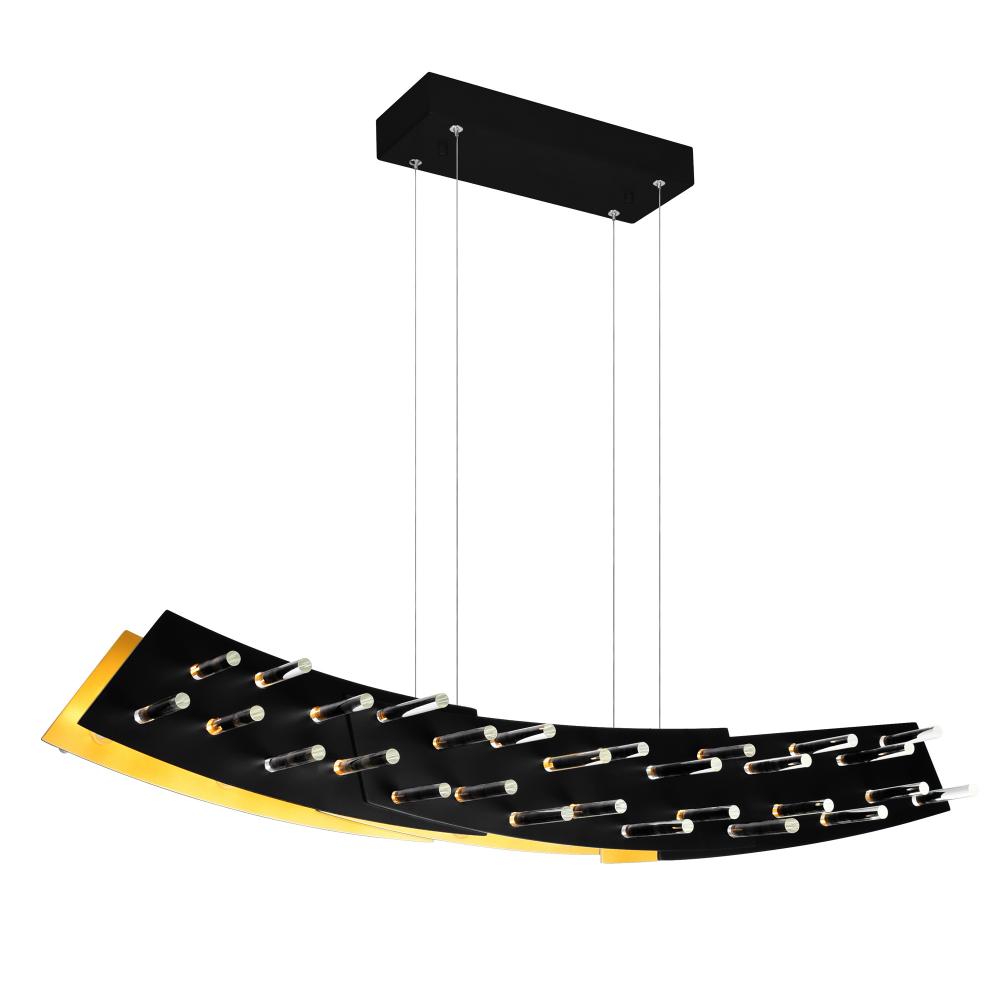 Gondola LED Chandelier With Black Finish