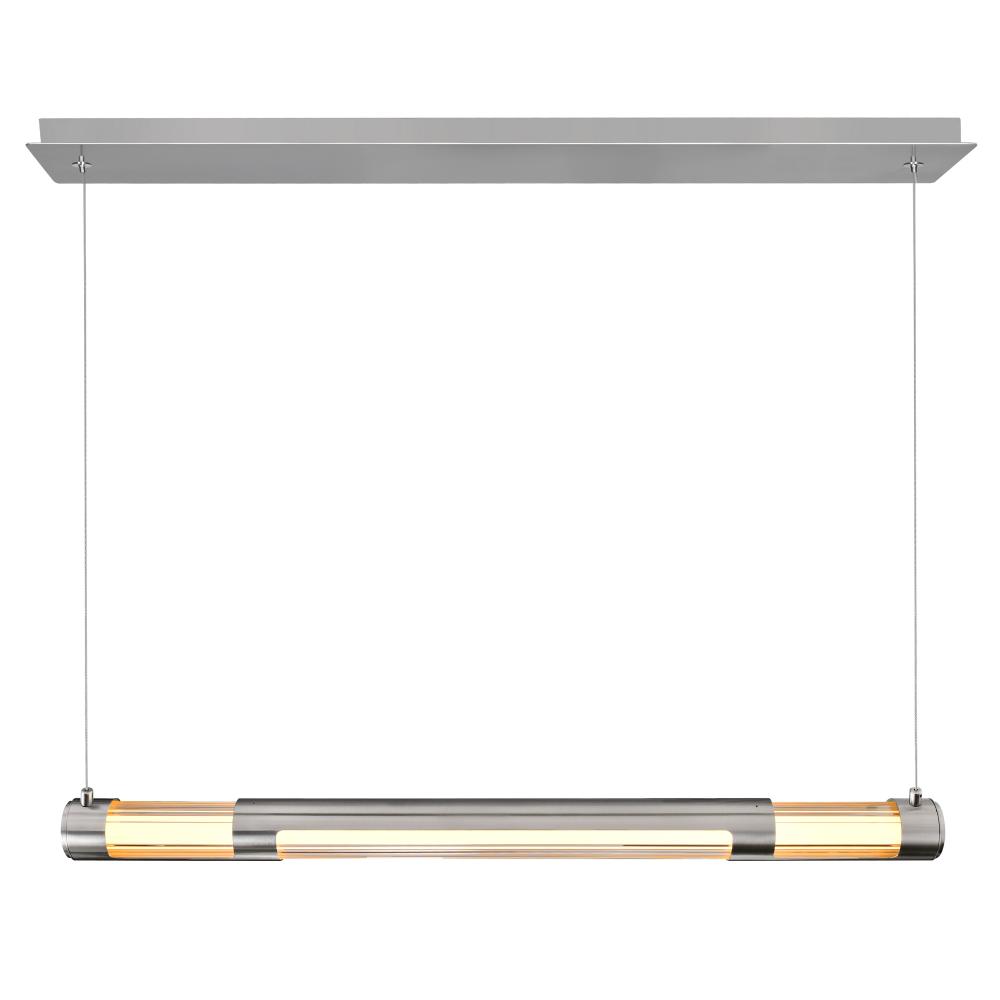 Neva 36 in LED Integrated Satin Nickel Chandelier