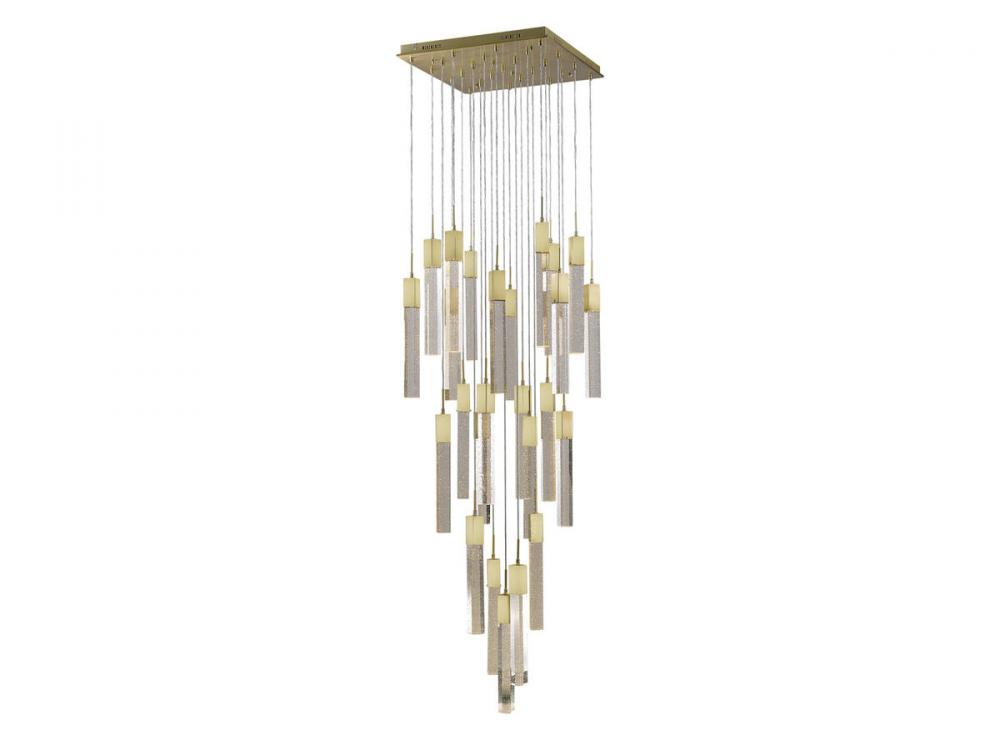 The Original Glacier Snow Avenue Collection Dark Bronze 25 Light Pendant Fixture