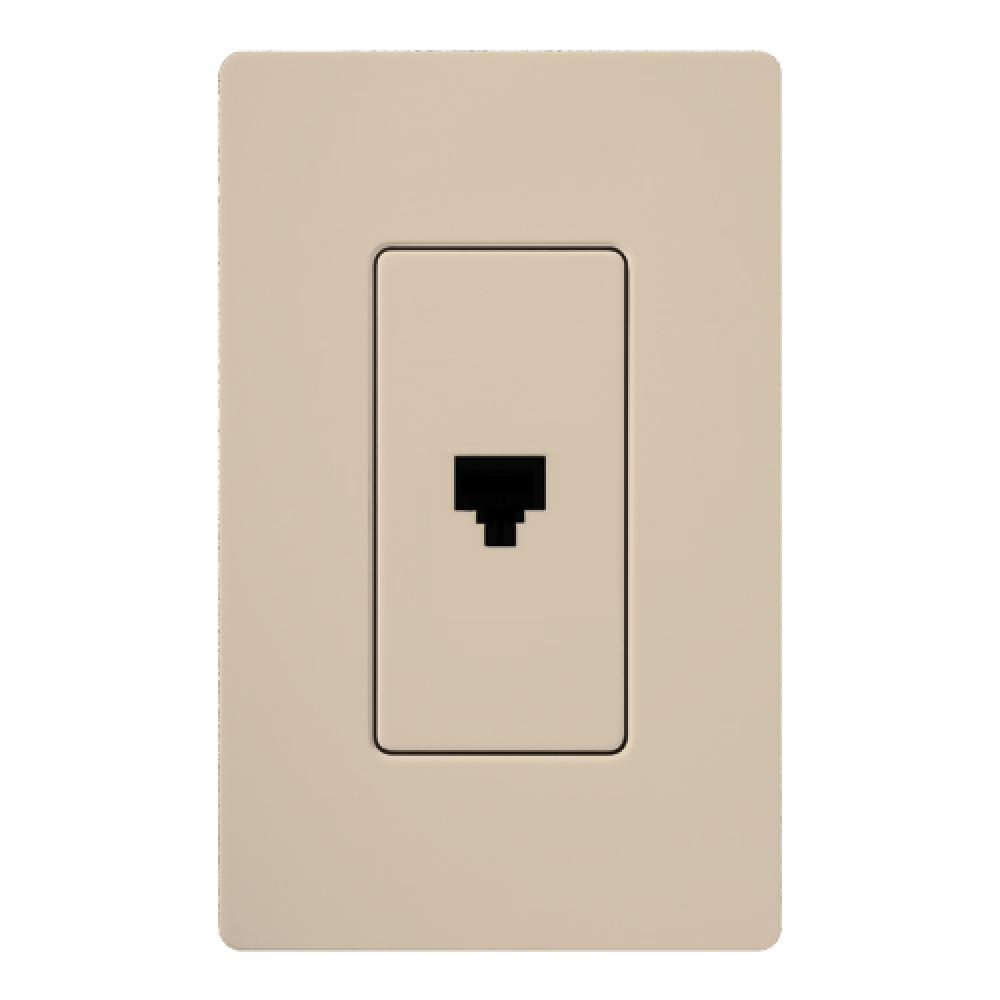 SATIN COLOR PHONE JACK TAUPE