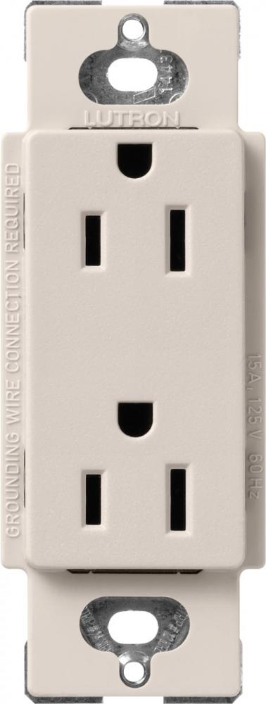 SATIN COLOR 15 AMP RECEPTACLE TAUPE