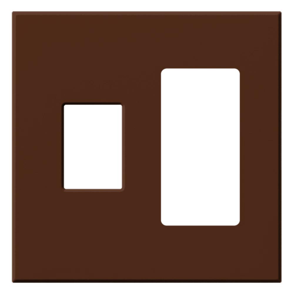 VAREO WALLPLATE 2GNG CONT/RCPT SIENNA