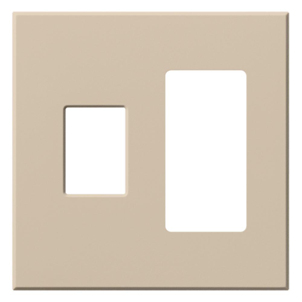 VAREO WALLPLATE 2GNG CONT/RCPT TAUPE