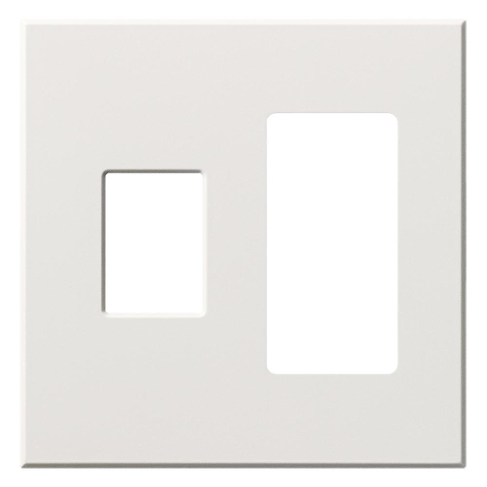 VAREO WALLPLATE 2GNG CONT/RCPT WHITE