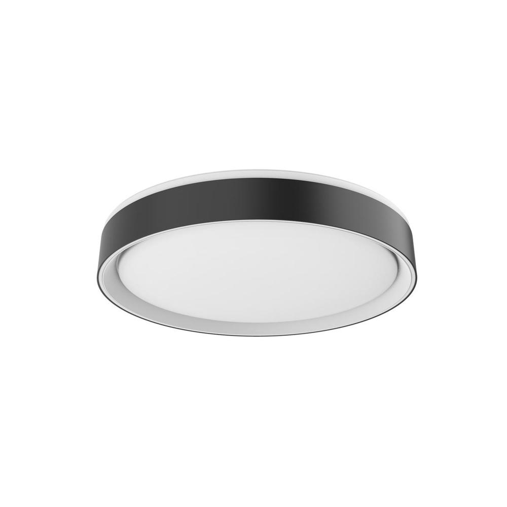 Essex 16-in Black/White LED Flush Mount