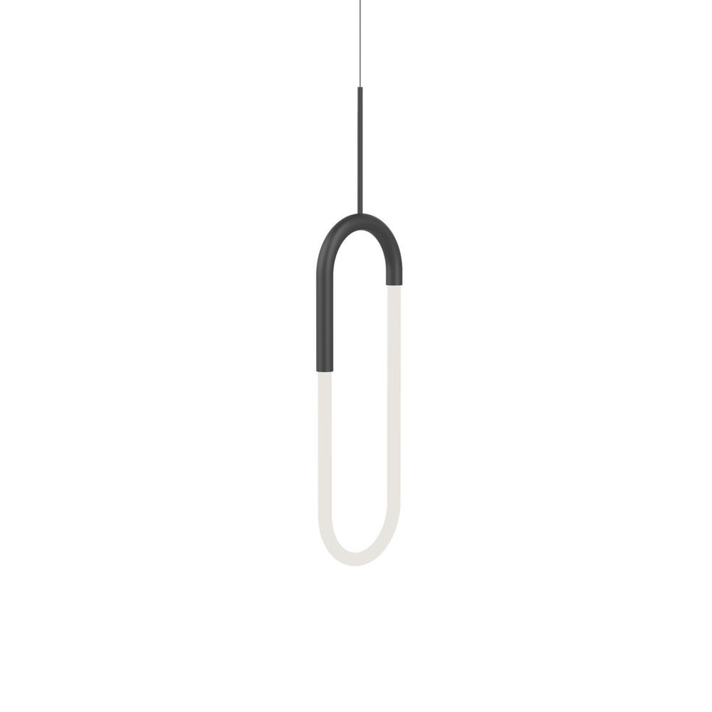 Huron 8-in Black LED Pendant