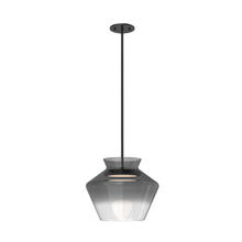 Kuzco Lighting Inc PD62013-BK/SM - Trinity 13-in Black/Smoked LED Pendant