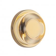 Kuzco Lighting Inc WS97204-MRB/CL - Stephord 4-in Metallic Brass/Clear Glass LED Wall Sconce