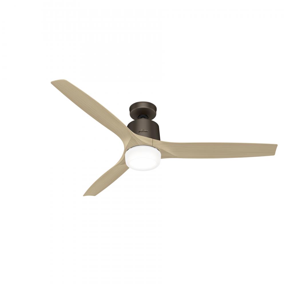 Hunter 60 inch Wi-Fi Neuron Metallic Chocolate Ceiling Fan with LED Light Kit and Handheld Remote