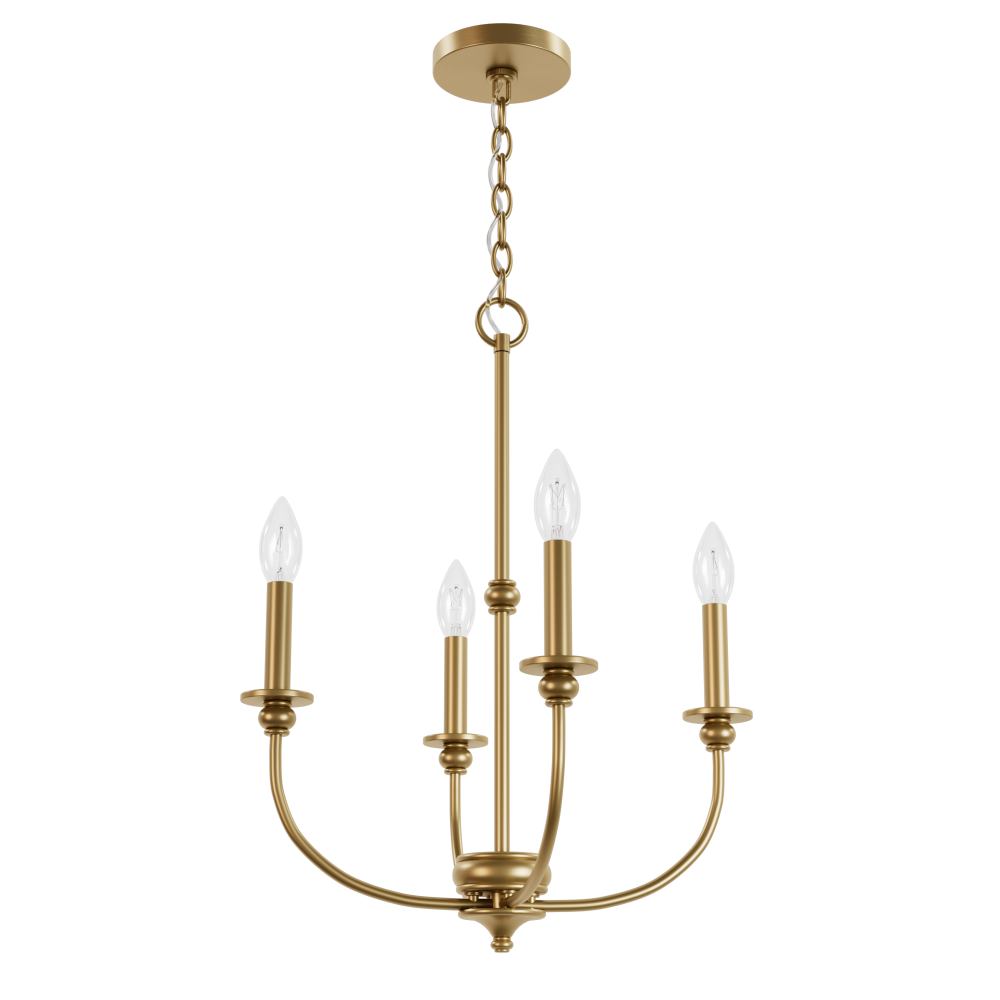 Hunter Southcrest Luxe Gold 4 Light Mini Chandelier Ceiling Light Fixture