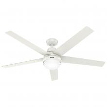 Hunter 52832 - Hunter 60 inch Aerodyne Wi-Fi ENERGY STAR® Fresh White Ceiling Fan with LED Light Kit