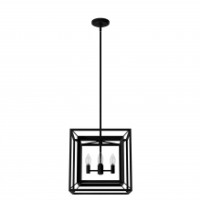 Hunter 19400 - Hunter Doherty Natural Black Iron 4 Light Small Chandelier Ceiling Light Fixture