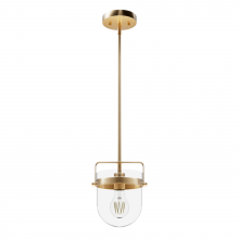 Hunter 19840 - Hunter Karloff Alturas Gold with Clear Glass 1 Light Pendant Ceiling Light Fixture