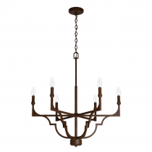 Hunter 19982 - Highland Hill 6 Light Chandelier Text Rust