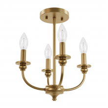 Hunter 48068 - Hunter Southcrest Luxe Gold 4 Light Small Flush Mount Ceiling Light Fixture