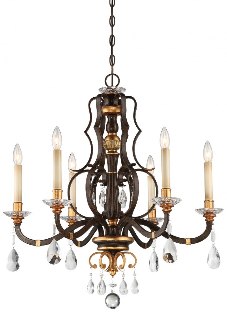 6 LIGHT CHANDELIER