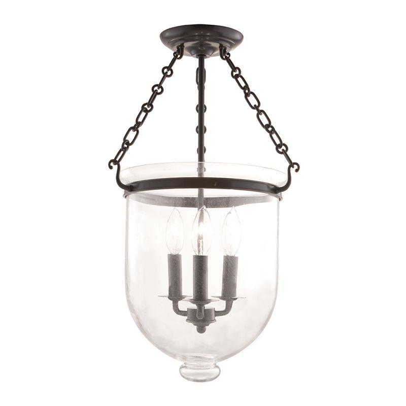 3 LIGHT SEMI FLUSH