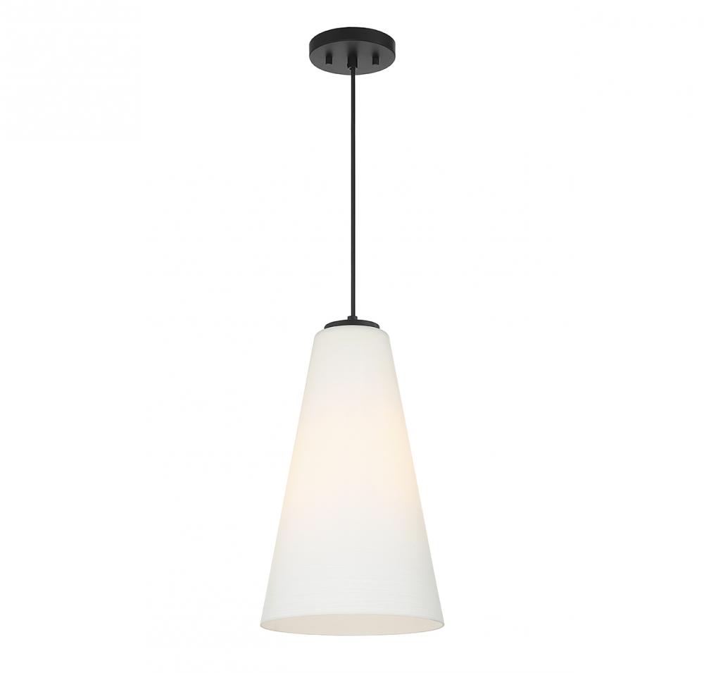 Christos 1-Light Pendant in Matte Black