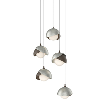 Hubbardton Forge 131125-SKT-LONG-05-85-GG0711 - Brooklyn 5-Light Double Shade Pendant