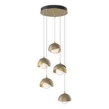 Hubbardton Forge 131125-SKT-STND-86-84-GG0711 - Brooklyn 5-Light Double Shade Pendant