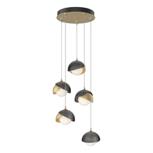 Hubbardton Forge 131125-SKT-STND-86-89-GG0711 - Brooklyn 5-Light Double Shade Pendant