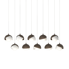 Hubbardton Forge 131205-SKT-LONG-05-02-GG0711 - Brooklyn 10-Light Double Shade Pendant