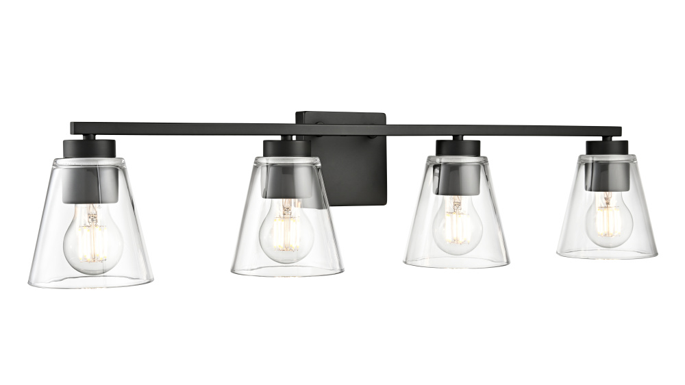 Strayhan 31" 4-Light Vanity - Matte Black