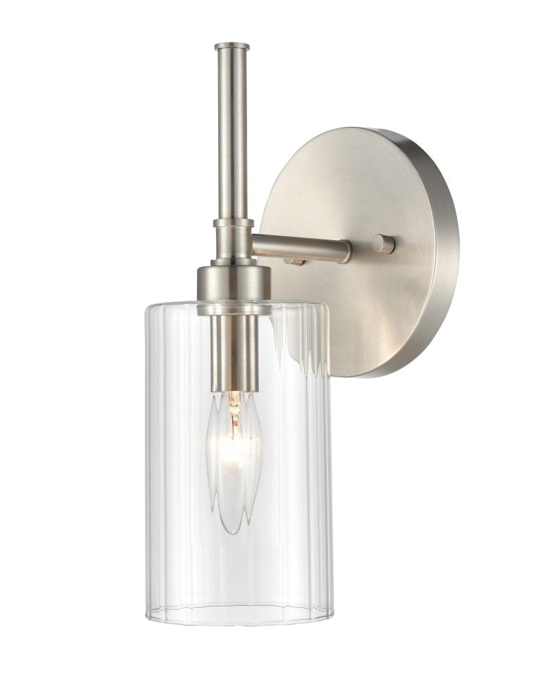 Chastine 1-Light Wall Sconce Brushed Nickel