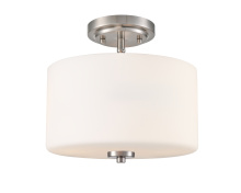 Millennium 2710WG-BN - Verlana 22" 2-Light Semi-Flush Mount - Brushed Nickel
