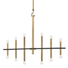 Mitzi by Hudson Valley Lighting H296812-AGB/BK - Colette Chandelier