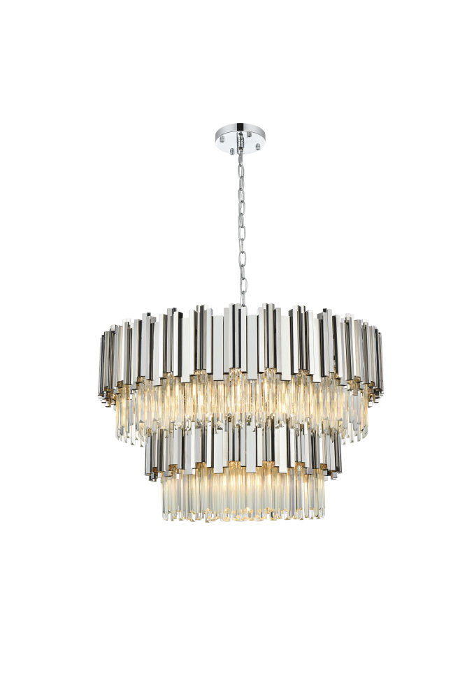 Pendant D32"H19"L12 Chrome