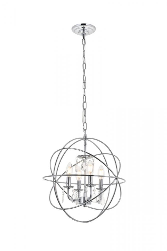 Wallace 4 light Chrome Pendant