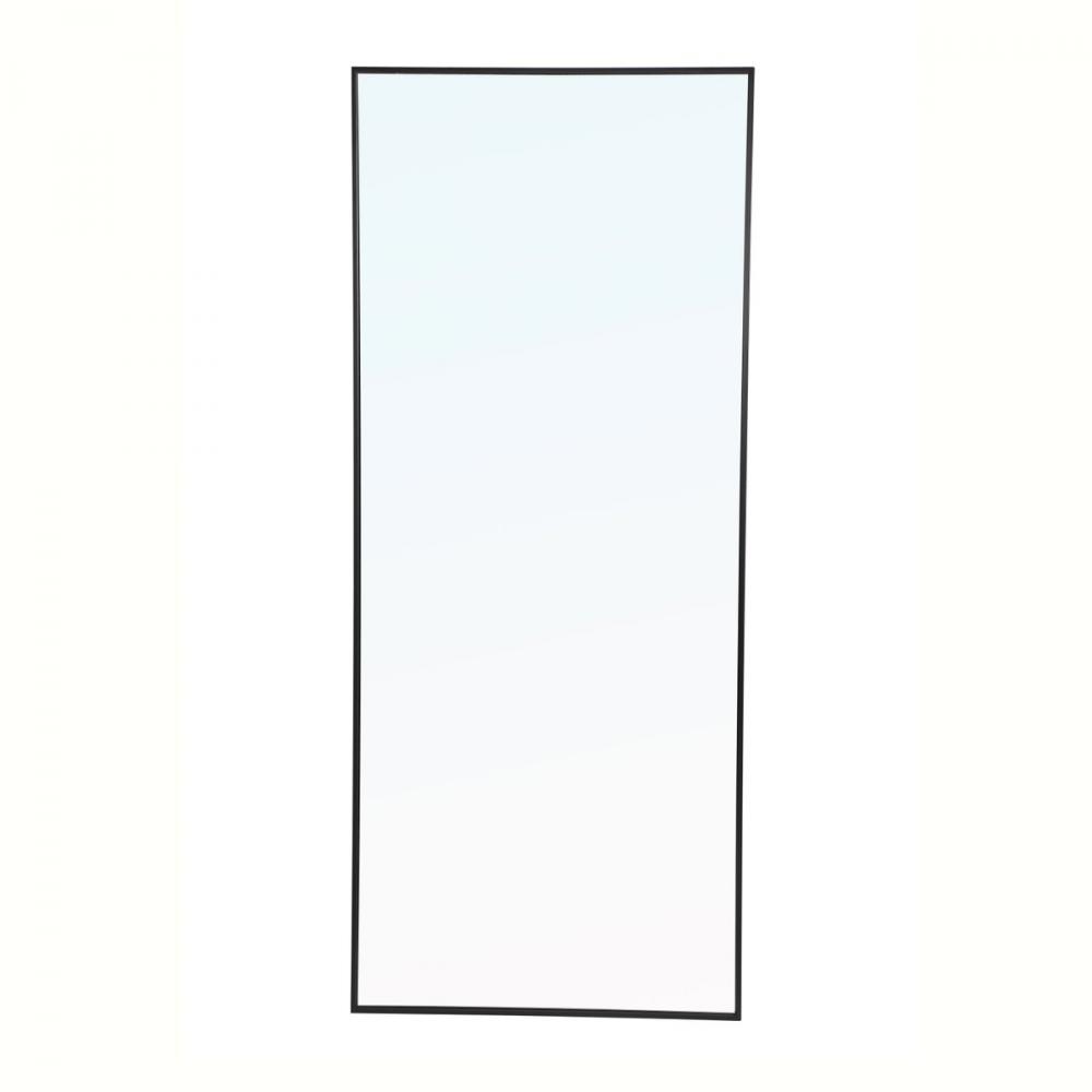 Metal frame Rectangle Mirror 30 inch Black