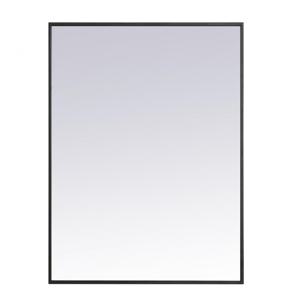 Metal frame rectangle mirror 27 inch in Black