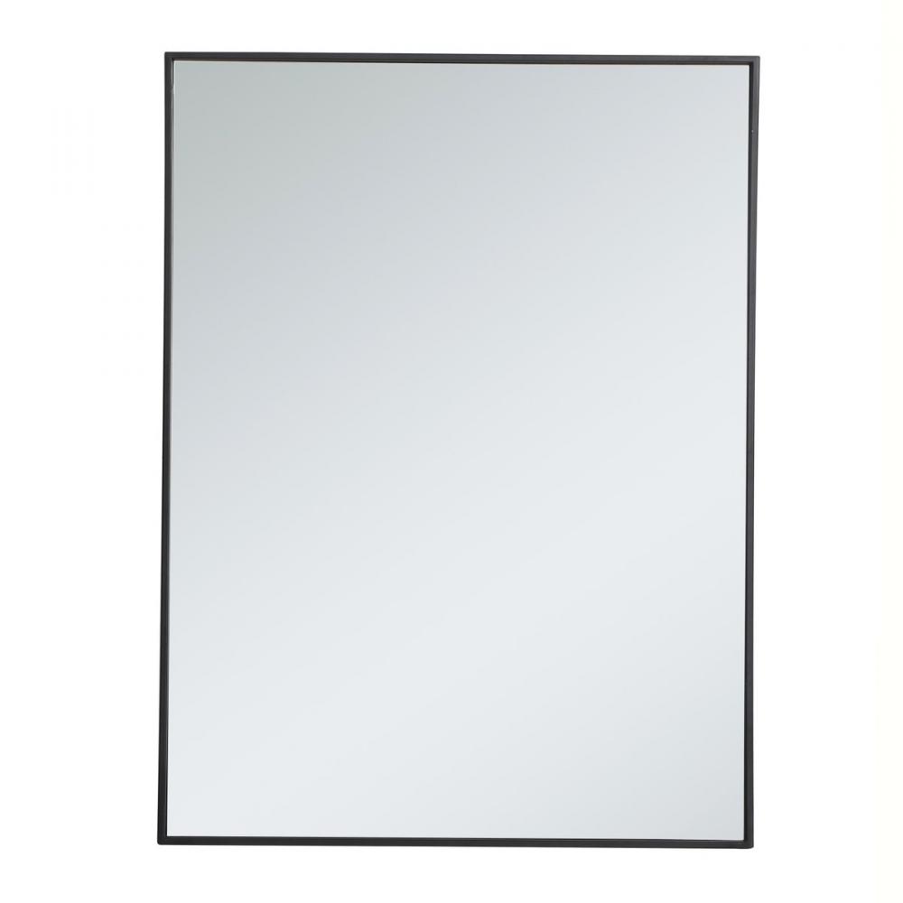 Metal frame rectangle mirror 30 inch in Black