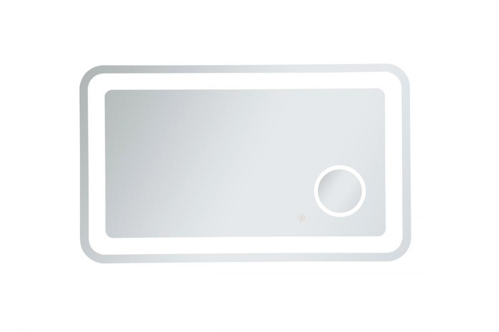 Lux 24in x 40in Hardwired LED mirror with magnifier and color changing temperature